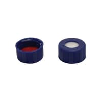 Chromatography Research Supplies 9 mm Screw Cap with Bonded Red/White, PTFE/Silicone, Certified (100/pk)